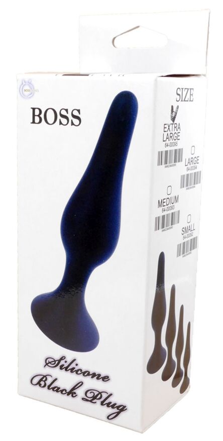 Анальный плаг Silicone Plug Black - Medium, BS6400092