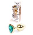Анальна пробка - Jewellery Gold  Heart PLUG- Green
