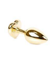 Анальна пробка - Jewellery Gold  Heart PLUG- Green