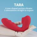 Вибратор для точки G BeYourLover Tara с вакуумной стимуляцией и нагревом, красный, 13 х 3.5 см