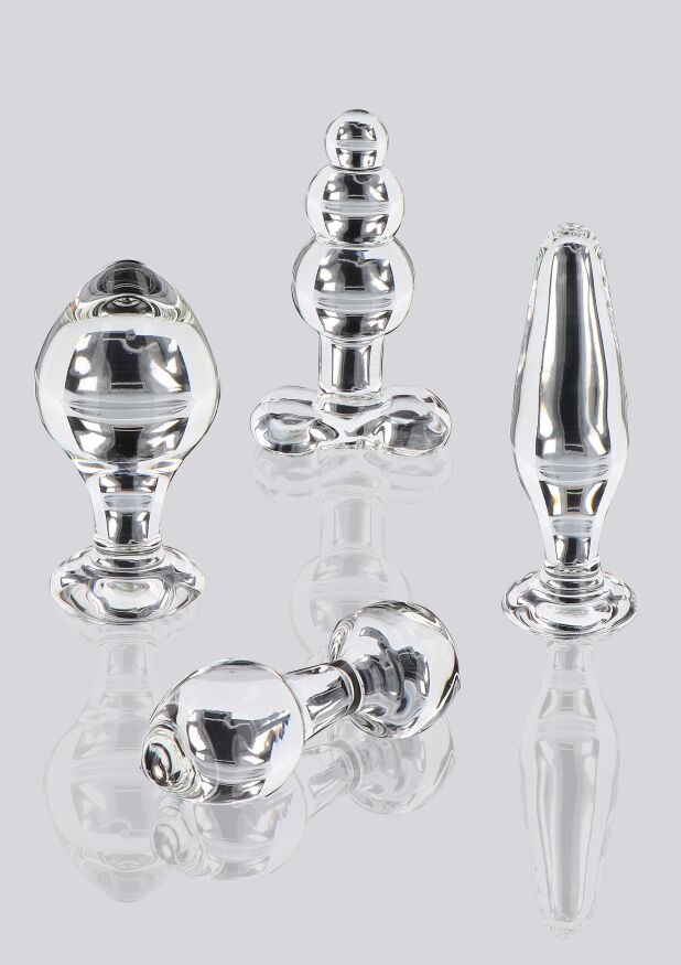 Пробка анальная из стекла ToyJoy Glass Worxx Star Sparkler прозрачная