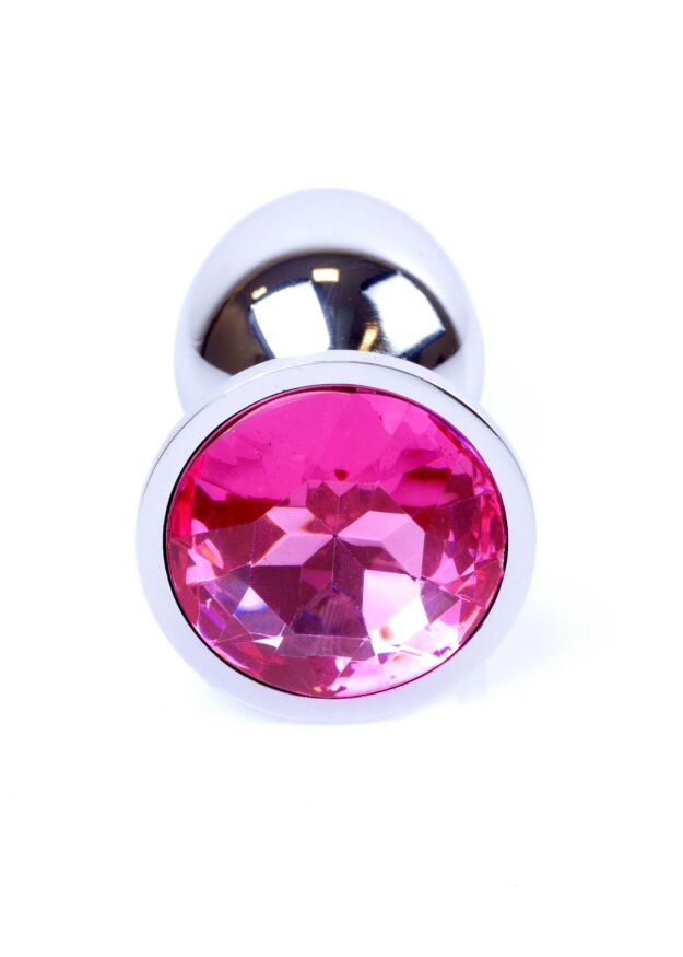 Анальное украшение - пробка - Jewellery Silver Plug - Pink