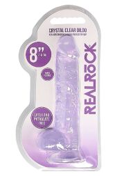 Фалоімітатор - Realrock Dildo With Balls 8'/20 см Purple