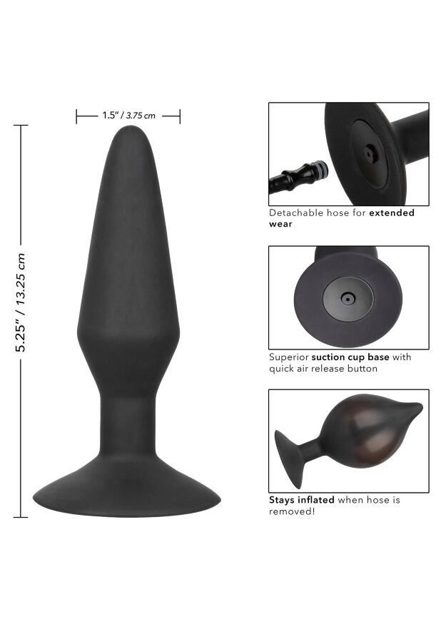 Анальная пробка с накачкой L CalExotics Silicone Inflatable Plug, 14 x 1.7–3.9 см
