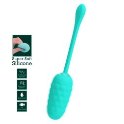 Виброяйцо с рельефным дизайном Pretty Love - MARINA  EGG Green, BI-014708-4