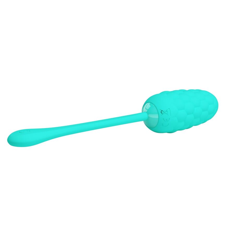Виброяйцо с рельефным дизайном Pretty Love - MARINA  EGG Green, BI-014708-4