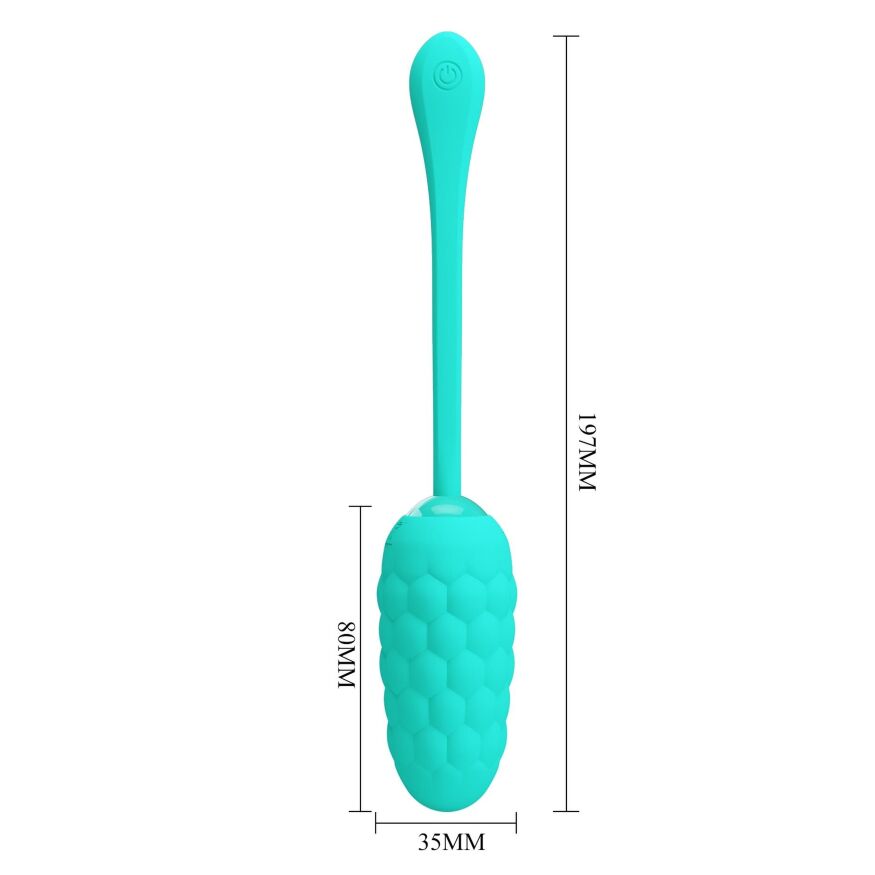 Виброяйцо с рельефным дизайном Pretty Love - MARINA  EGG Green, BI-014708-4