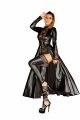 Платье-плащ с мокрым эффектом Noir Handmade F128C Powerwetlook gown coat, M (мятая упаковка!!!)