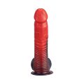 Красный ребристый фаллоимитатор SilexD Fantasy Liquid Silicone Devil 8in Red