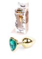 Анальная пробка S с зеленым камнем Boss of toys Jewellery