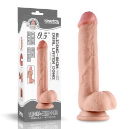 Фалоімітатор реалістичний - Sliding-Skin Dual Layer Dong 9.5" Flesh