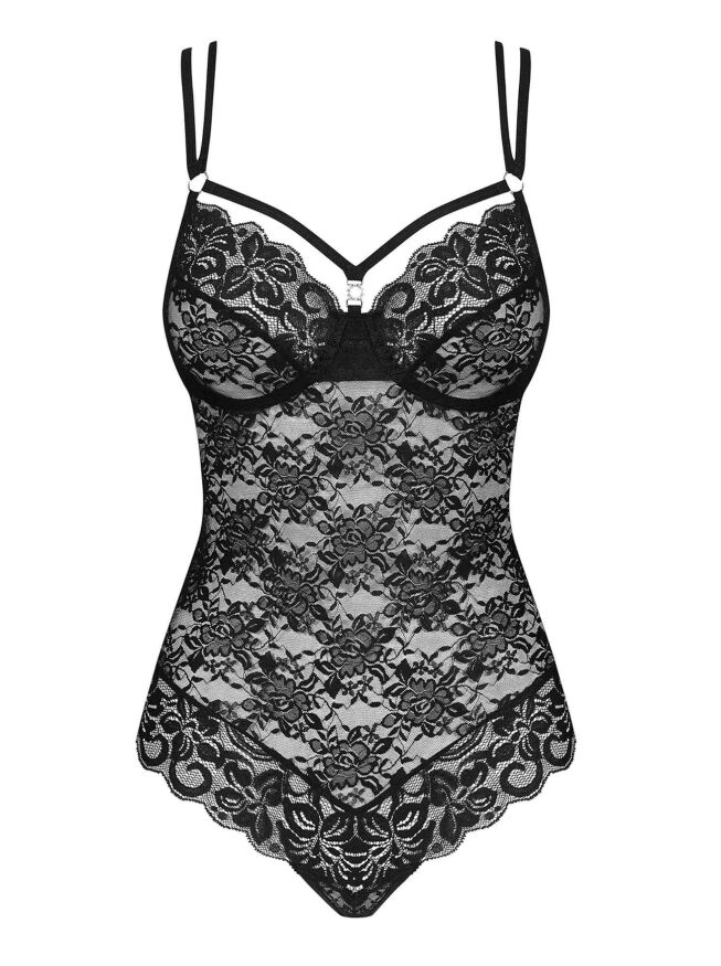 Боди Obsessive 860-TED-1 teddy black S/M