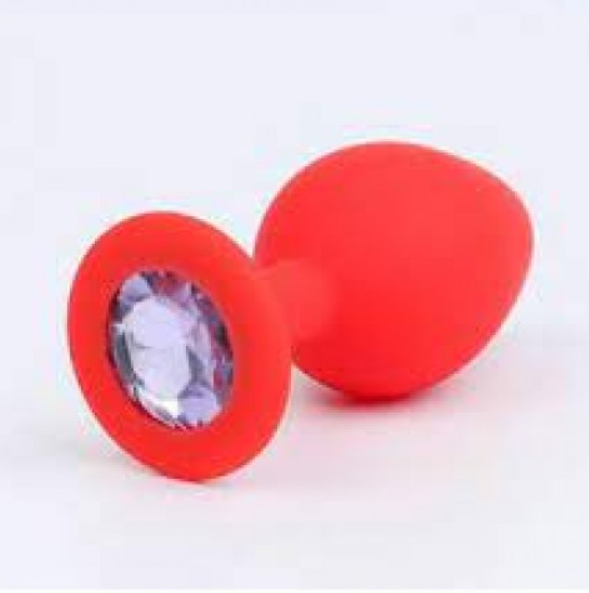 Анальна пробка, Red Silicone, Dimond M