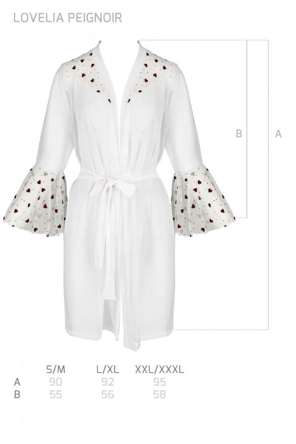 Воздушный пеньюар LOVELIA PEIGNOIR white L/XL - Passion