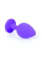 Анальна пробка - Jewellery Silicone Purple Plug M Red