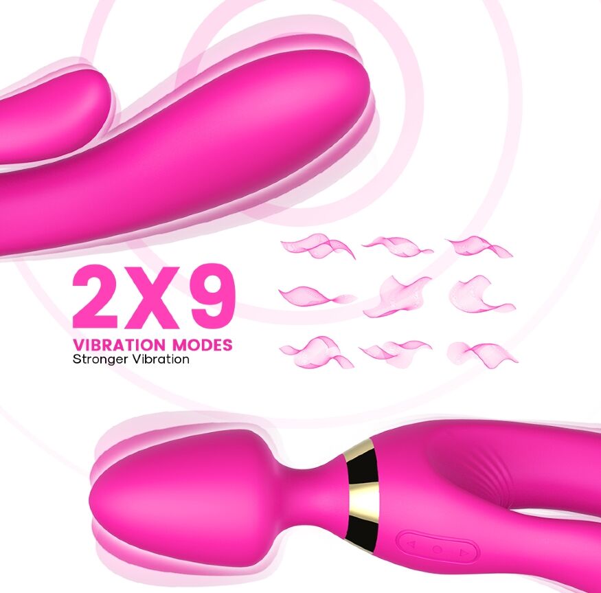 Вибромассажер Boss Series - Magic Wand USB Pink 9 Function, BS5200027