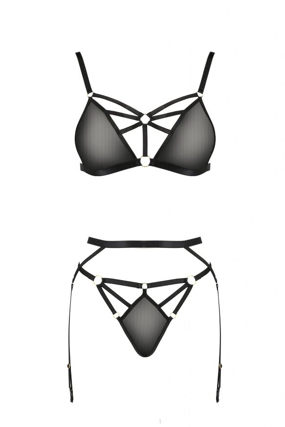 Комплект белья, 2 предмета MEGGY SET black S/M - Passion