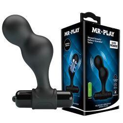 Анальна пробка анатомічного дизайну з плавними чуттєвими вигинами - Mr.Play Silicone Vibrating Anal Plug
