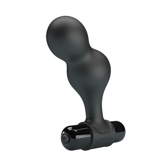 Анальна пробка анатомічного дизайну з плавними чуттєвими вигинами - Mr.Play Silicone Vibrating Anal Plug