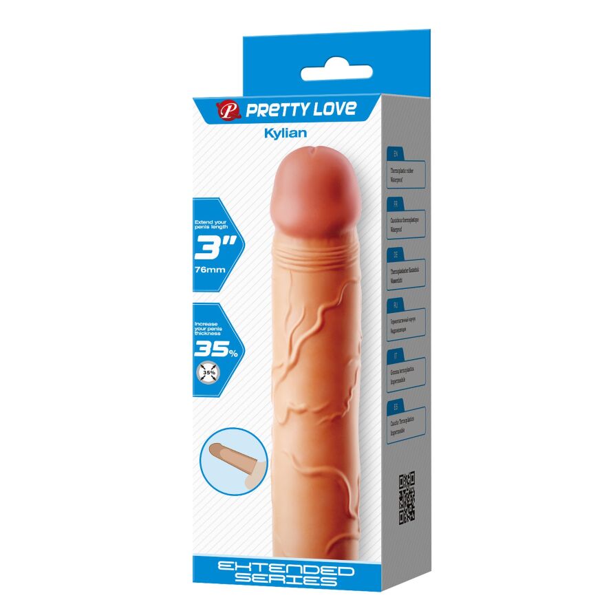 Насадка на член - Pretty Love Kylian Penis Extender +3" Flesh