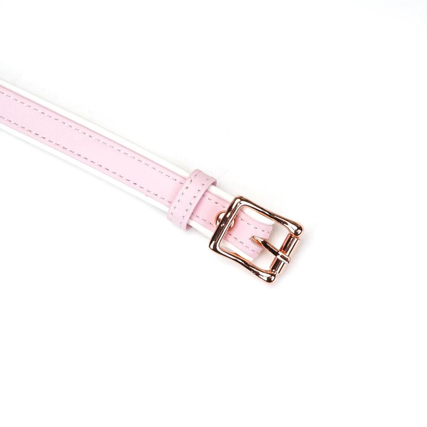 Кожаная маска на глаза Liebe Seele White &amp; Pink Fairy Goat Leather Blindfold