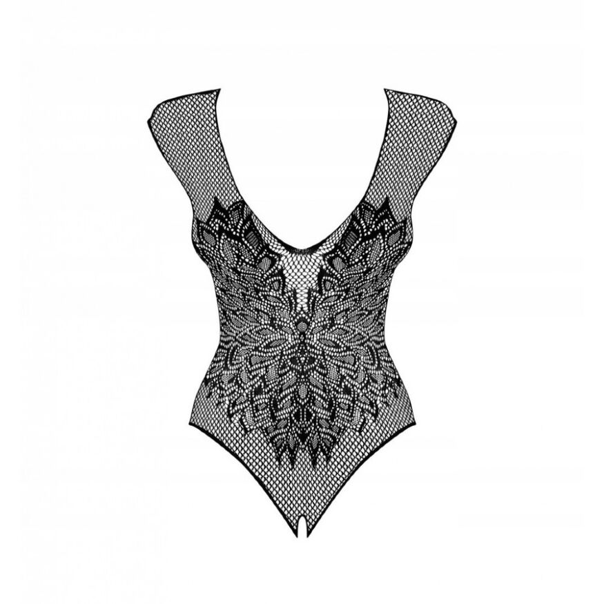 Боди ObsessiveB112 teddy black S/M/L