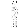 Бодистокинг в очень крупную сетку Passion BS091 black, с доступом