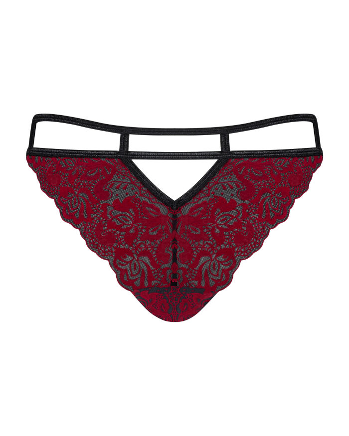 Трусики Obsessive Sugestina Bordeaux-Black L/XL