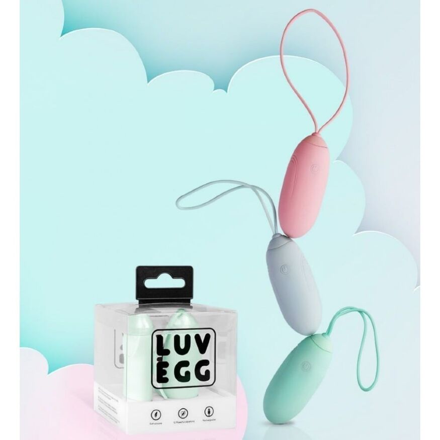 LUV001BLU Виброяйцо с пультом LUV EGG голубое