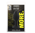 Силиконовая анальная пробка EGZO - Silicone Black Round Plug Clear, size S