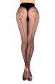 Прозрачные колготки с черным узором Ballerina´s Secret (20 den) и стрелкой сзади, черные