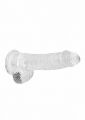 Фалоімітатор прозорий - Realrock Dildo With Balls 6'/15 см 