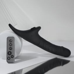 Вибронасадка для страпона с вакуумной стимуляцией Strap-On-Me Multi Orgasm Realistic Dildo L Black