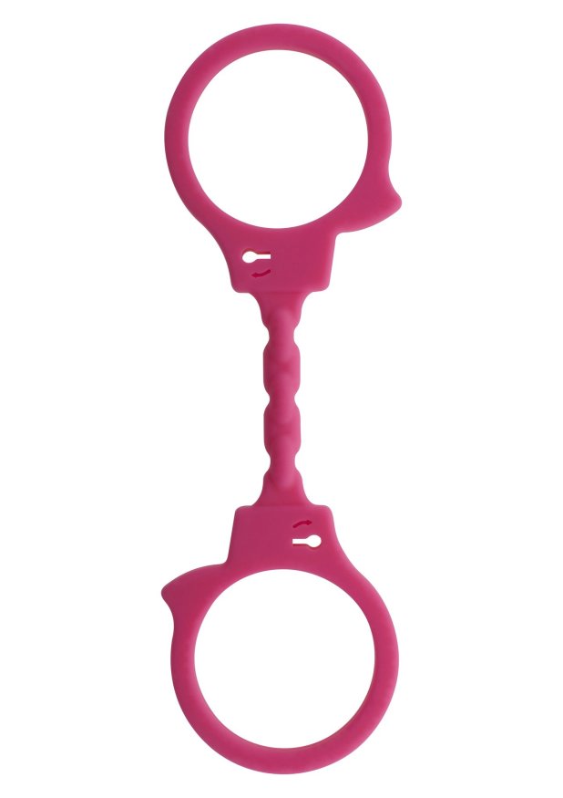 Наручники эластичные ToyJoy, силиконовые, розовые