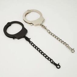 Наручник з ланцюжком та карабіном Roomfun з ключиком, чорний
