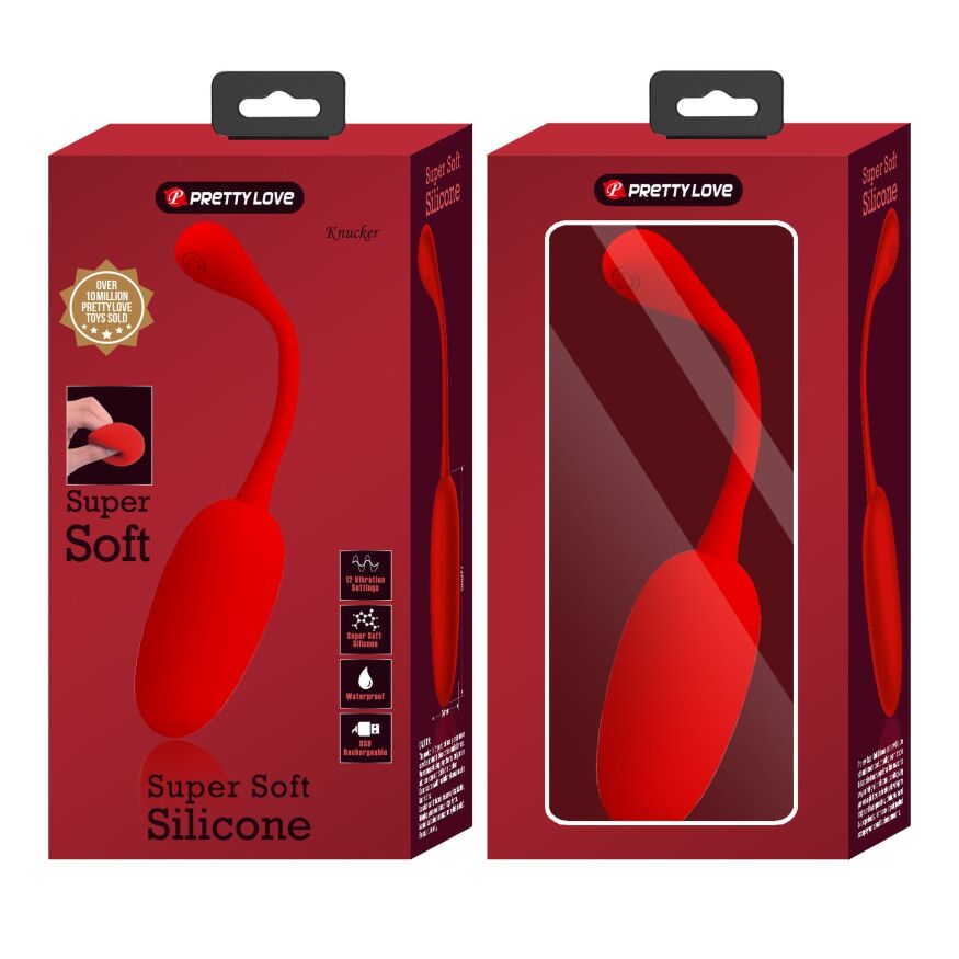 Перезаряжаемое виброяйцо Pretty Love - Knucker Red, BI-014786-2