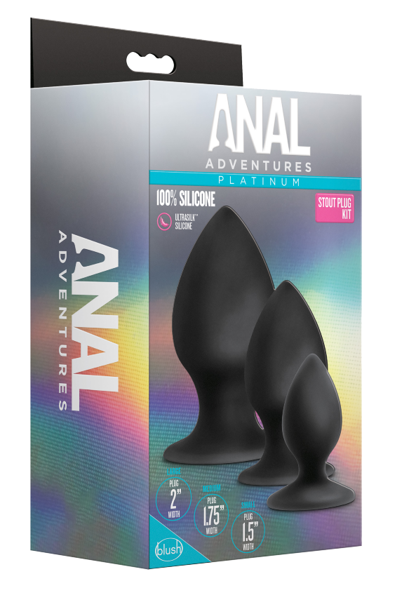 Набор анальных пробок Blush Anal Adventures Platinum Silicone Anal Stout Plug