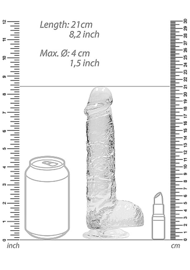 Фалоімітатор - Realrock Dildo 8" Transparent