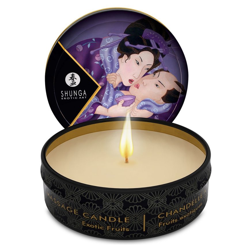 Массажная свеча Shunga Mini Massage Candle - Exotic Fruits (30 мл) с афродизиаками