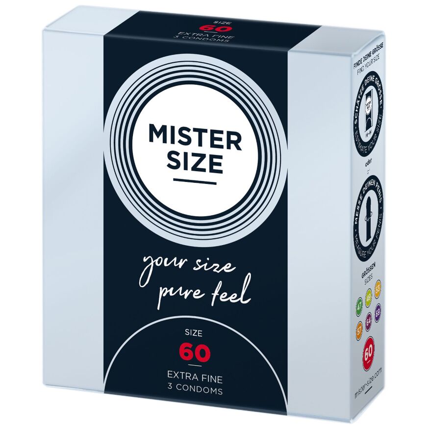 Презервативы увеличенного размера  MISTER SIZE 60 мм (3 шт)