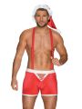 Мужской костюм мистера Санта Клауса Obsessive Mr Claus Красно-белый L\XL