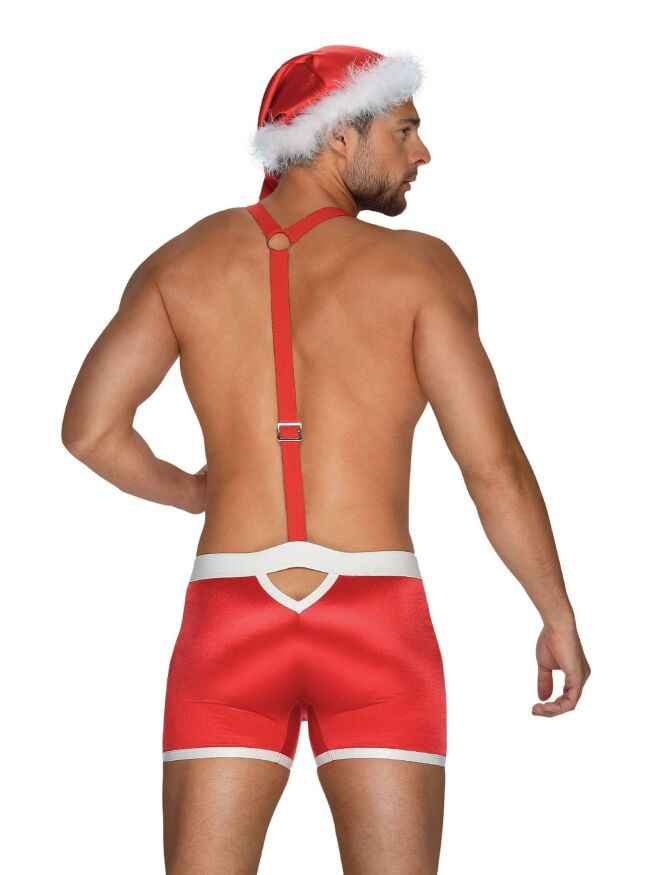 Мужской костюм мистера Санта Клауса Obsessive Mr Claus Красно-белый L\XL