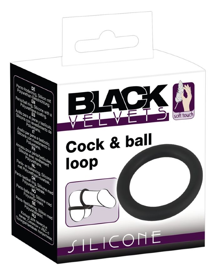 Ерекційне кільце з абсолютно гладкою безшовною поверхнею Silicone Cock and Ball Loop