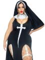 Костюм монашки-грешницы Leg Avenue Sultry Sinner 1X-2X, платье, головной убор, воротник