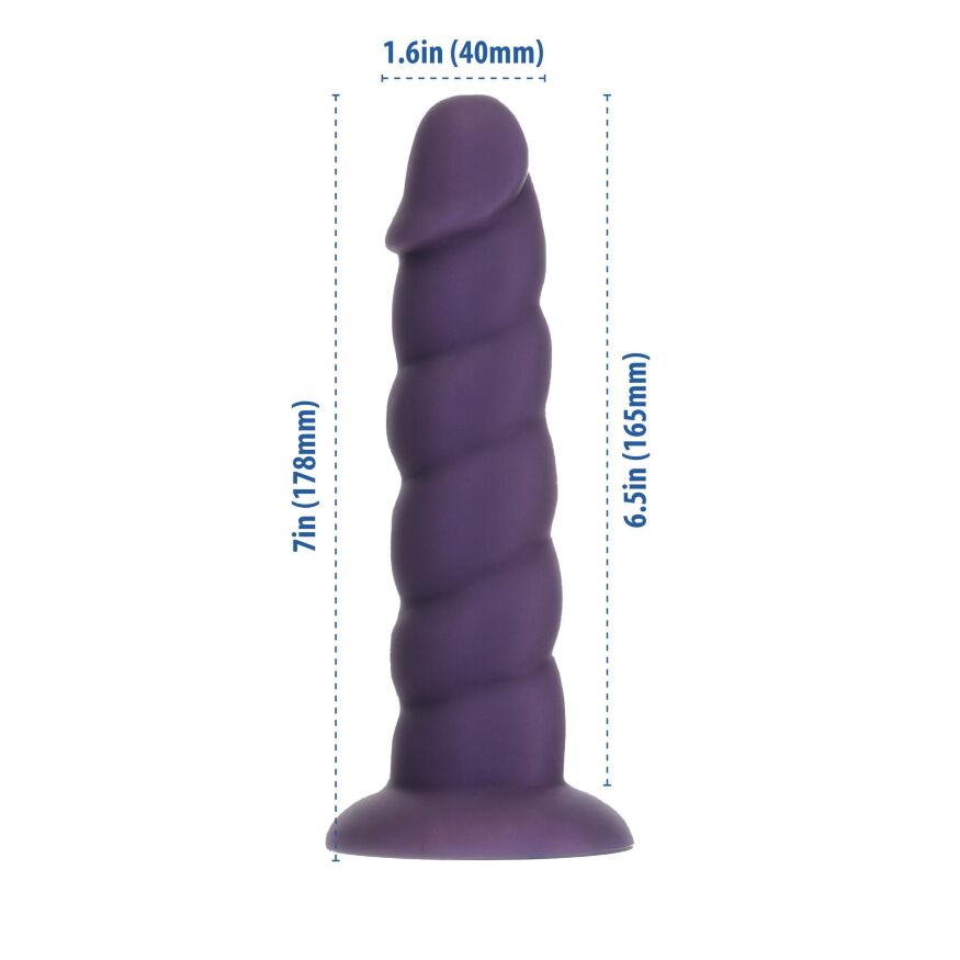 Фаллоимитатор Fantasy by Addiction Unicorn Dildo 7” Purple, вибропуля в подарок