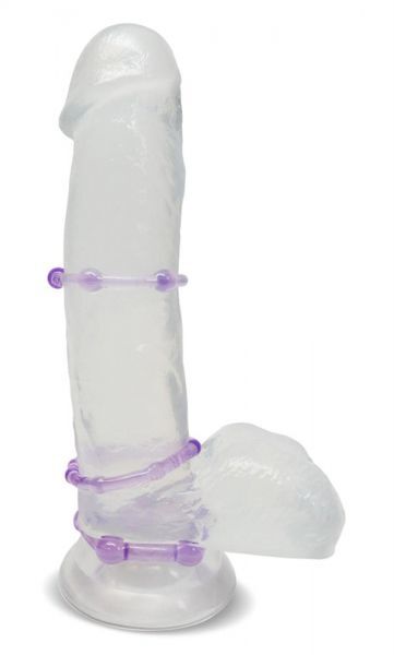 Набор эрекционных колец STAY HARD BEADED PURPLE  