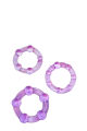 Набор эрекционных колец STAY HARD BEADED PURPLE  