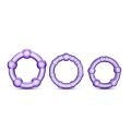 Набор эрекционных колец STAY HARD BEADED PURPLE  