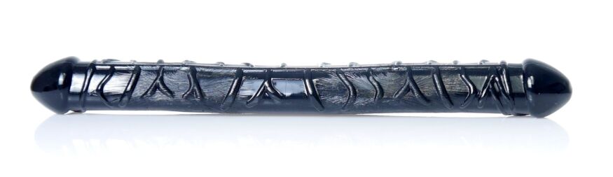 Двойной фаллоимитатор Boss Series: Flexible Double Dong Black, BS6700089