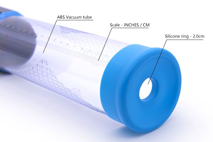 Автоматическая вакуумная помпа с зарядкой от USB и LCD дисплеем CANWIN Passion Pump Men Blue - P648AU